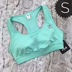 [Fila] Sports Bra Size S Small Womens Activewear Beach Glass Mint Green Fitness